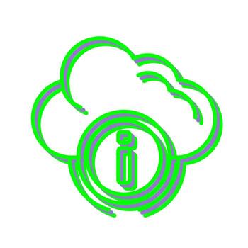 icono de vector de computación en la nube
