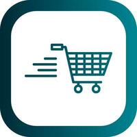 Shopping Trolley Dash Vector Icon Design