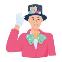 Trendy Crazy Hatter vector