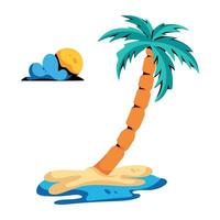 Trendy Island Concepts vector