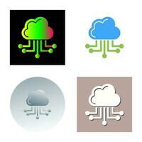 icono de vector de computación en la nube