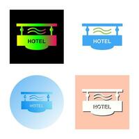 icono de vector de signo de hotel