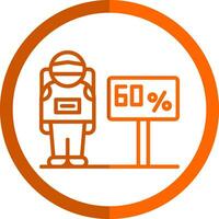 Discounted Astronaut Vector Icon Design