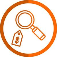 Price Magnifying Glass Vector Icon Design