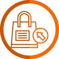 Shopping Bag with Arrow Vector Icon Design