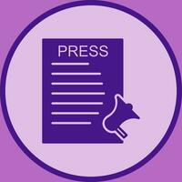 Unique Press Releases Vector Icon