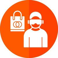 Shopping VR Headset Vector Icon Design