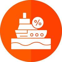 Discounted Cruise Ship Vector Icon Design