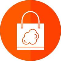 Shopping Bag Cloud Vector Icon Design