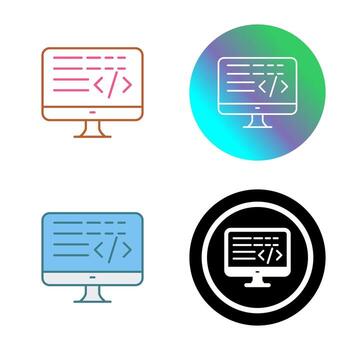 icono de vector de codificación