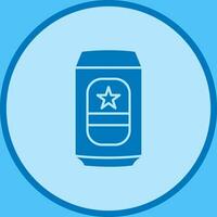 icono de vector de lata de cerveza