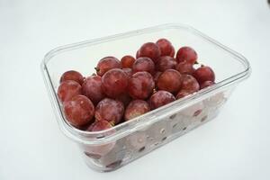 grapes in PET plastic containers photo
