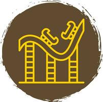 Shopping Roller Coaster Vector Icon Design