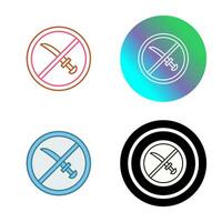 No Weapons Vector Icon