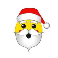 Santa Claus Xmas banner. Creative icon. Emoticon design. vector