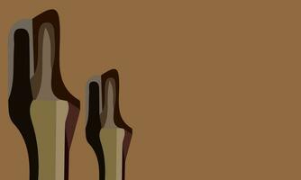 Aesthetic brown abstract background with copy space area. Suitable for poster and banner vector