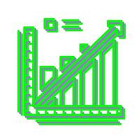 Line Graph Vector Icon