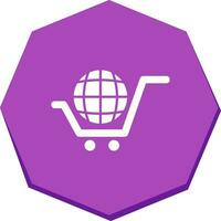 icono de vector de compras globales