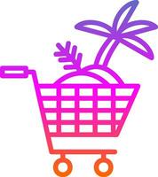 Shopping Cart Island Vector Icon Design