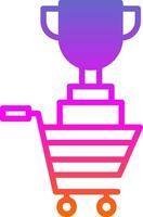 Shopping Contest Trophy Vector Icon Design