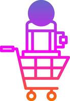 Shopping Time Machine Vector Icon Design