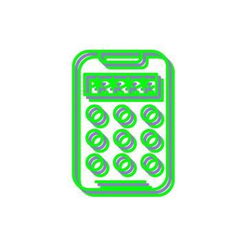 icono de vector de código pin