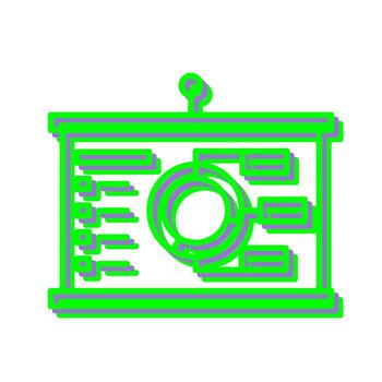 icono de vector de presentación