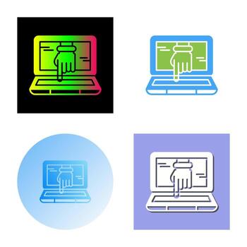 Computer Hacking Vector Icon