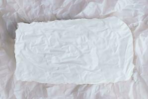 photo white crumpled paper texture background design space white tone