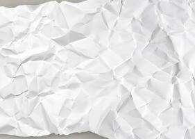 Crumpled white paper photo