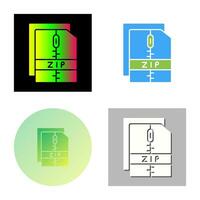 Zip File Vector Icon