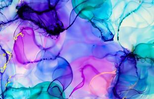 Colorful alcohol ink abstract background photo