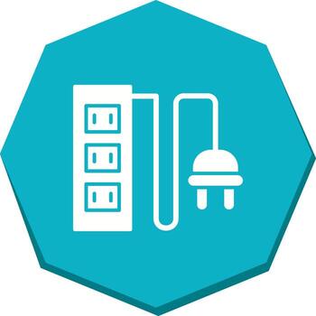 icono de vector de toma de corriente