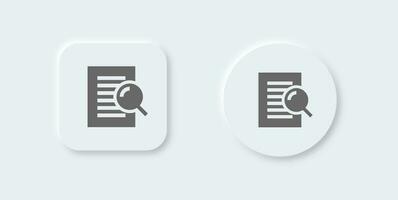 Review solid icon in neomorphic design style. Assessment signs vector illustrtion.