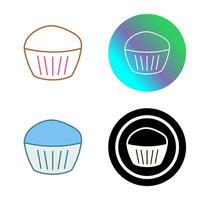 icono de vector de muffin de chocolate