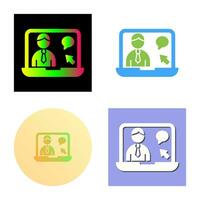 Online Interview Vector Icon