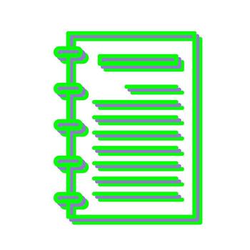 icono de vector de bloc de notas