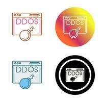 icono de vector de ataque ddos