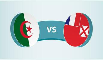 Algeria versus Wallis and Futuna, team sports competition concept. vector