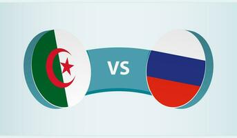 Algeria versus Russia, team sports competition concept. vector