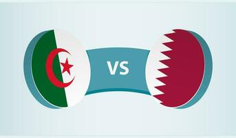 Algeria versus Qatar, team sports competition concept. vector