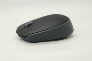 Wireless mouse on a white background photo