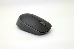 Wireless mouse on a white background photo