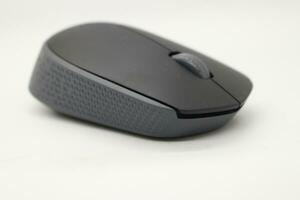 Wireless mouse on a white background photo