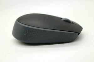 Wireless mouse on a white background photo