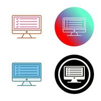 Online Checklist Vector Icon