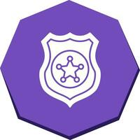 icono de vector de escudo de policía