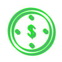 Dollar Coin Vector Icon