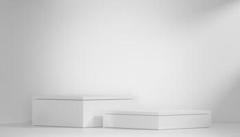 Abstract Podium minimal geometric white and gold photo