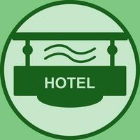 icono de vector de signo de hotel